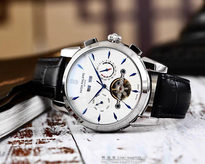 百達翡麗PATEK PHILPPE 全自動機械機芯 316精鋼表殼 進口小牛皮錶帶 男士腕表  wssb3779